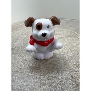 Fisher-Price Little People white and Brown Spotted Dog 2009